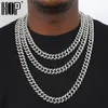 Colares pendentes Cadeia de ligação cubana quadril para homens Miami Iced Out Colar Gold Bling Bling 13mm Rapper Jewelry Women 230506