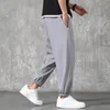 Erkekler Pantolon Yaz Hızlı Kuru Baggy Sweetpants Erkekler Spor Giyim Siyah Jogger Erkek Zip Cepleri Track Pantolon Plus Boyut 6xl 7xl 8xl