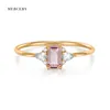 Mercery Jewelry 2023 Fashion Trend Wunderschön gestaltete, hochwertige Edelsteinringe aus 14 Karat Massivgold für Frauen