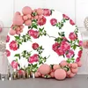 Decorazione per feste Sfondo da parete con fiori rosa Fidanzamento Celebrazione Baby Shower Sfondo pografico personalizzato Commemorativo per la festa della mamma