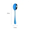 Dinnerware Sets Mirror Large Size Service Spoon Cutlery Set Stainless Steel Soup Tableware Rice Spoons Kitchen Flatware