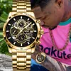 ساعة معصم Lige Quartz Watch Men Gold Black Mens Watches Top Brand Ruxury Chronograph Sports Sports Luminous Relogio Maschulino 230506