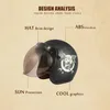 Motorcykelhjälmar Fashion Open Face Helmet Korea Scooter Riding Casque Safety Chopper Style Motorcykel Jet Capacetes Para Moto Dot