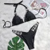 Two-piece Suits 2Pcs Swimsuit Women Halter Bikini Set Push Up Padded BraLow Waist Female Bathing Suit Brazilian Bather Swimwear 230505
