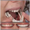 Party Favor 1Pair Sile Fake Teeth Upper False Tooth Er Smile Denture Care Oral Plastic Whitening Drop Delivery Home Garden Festive S Dhxrg
