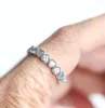 Cluster Rings 2023 Design Antique 925 Silver Zirconia Hearts Fashion Band Ring For Women Gift