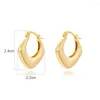 Hoop Earrings Irregular Smooth Gold Silver Plated Chunky For Women Thick Statement Jewelry 2023 Wholesale