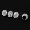 New 4Pcs Luxury Crystal Car Wheel Caps Clay Car Tires Valves Tyre Stem Air Valve Caps Airtight Cover Bling Car Accessories for Girls