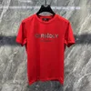 Men's Personalized T-shirt luxury Diamond Letter Design Red Male Tees Summer Trend Casual Fashion Slim Clothing Man Tops