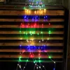 Strings LED 100/200/400LEDS Solar Fairfall Waterfall Luzes de corda ao ar livre ramificação de videira guirlanda de férias de férias de casamento de natal decoração de árvore