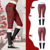 Active Pants Yoga Work Women Petite For Womens Christmas Plaid Print Fleece Lined BuLift Strethcy Lift