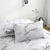 Bedding sets Modern Marble Print Bedding Set Pillowcase Duvet Cover Single Double Queen King 220x240 Size Bedclothes Quilt Cover No Bed Sheet 230506