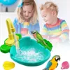 Grooming låtsas leka med diskbänk leksak papegoja automatisk duschbox fågelburet badrum elektrisk diskmaskin leksak