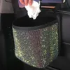 Support de sac à main de voiture en diamant, organisateur de siège arrière, poche en filet automatique entre les sièges, sac de rangement de grande capacité, accessoires de voiture