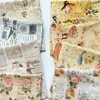 Fabric Vintage Newspaper Girl Girl Oil Pintura de algodão Faixa de algodão Vestido de roupas de roupas Diy Quilting Newwork Material de retalhos P230506