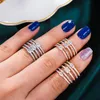 Cluster Rings Missvikki Gorgeous Luxury Europe Style Cute Lines Beach For Women Noble Bridal Wedding Party Anniversary Gift Jewelry