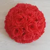 Dekorativa blommor 8 "20 cm Elegant konstgjorda siden Rose Flower Ball Kissing Balls Craft Ornament för bröllopsfestdekorationsmaterial