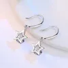 Ohrstecker Exquisite 925 Stempel Silber Farbe Schmuck Glänzend Zirkonia Stern Quaste Für Frauen Geschenk Oorbellen Brincos S-E302