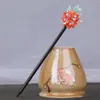 Hair Clips Vintage Stick Chopstick For Women Chinese Hanfu Wooden Hairpin Forks Retro Tassel Floral Clasp Headwear Jewelry