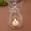 Kandelaars Angel Glass Set Tealight Holder Home Decor Wedding Tafel Mentafelpieces Crystal Dinner Setting