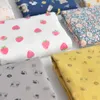 Fabric Baby flannel cartoon pure flower cotton velvet sanding fabric cotton autumn and winter handmade diy cloth clothes shirt P230506