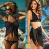 Spódnice Krótkie sarongi ukrycia stroju kąpielowego na plażę bikini owijka Sheerowa krótka spódnica szyfonowa osłony szalików do strojów kąpielowych T230506