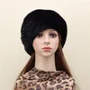 Berretti Prodotto Berretto in visone intero Cappello femminile in pelle importata con diamanti lampeggianti Moda inverno coreano