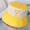 2023 Mens Fashion Bucklet Hat Patchwork Straw Beach Hat Designer Bucket Hats For Woman Summer Vacation Casual Flat Fitted Sun Hat 6 Colors
