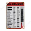 Other Home Decor The Blacklist Redacted Metal Plaque Poster Wall Cinema Designing Club Tin Sign 230505