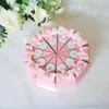 Presentförpackning söt stil rosa triangel bröllop godis gynnar lådor fest suger förpackning bankettpapper med band