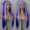 Synthetic Wigs Red Pink 13x4 Lace Front 180 Density Black Purple Straight Highlight Drag Queen Blue Cosplay Wig Women Female 230505