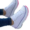 Wit geelgroene vrouw platform sneakers dames casual schoenen vrouwelijk canvas schoenen tennis dames schoenen dikke sneakers maat 43