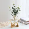 Decorative Objects Figurines Nordic Creative Simple Hydroponic Small Vase Decoration Net Red Ins Style Living Room Fake Flower Vase Table Decoration 230506