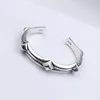 50237 Bangle Hip Hop S925 Pulseira de prata esterlina estilo punk punk