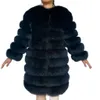Pele 2021 novo 4in1 real casaco de pele de raposa feminino natural jaquetas de pele real colete inverno outerwear roupas femininas