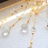 Décorations de jardin cristal hexagone lune lustre pendentif prisme vent carillon voiture suspension lampe décor