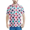 Polos pour hommes Design géométrique artistique Multicolore Choix multiples Hommes Polos Été Haute qualité Décontracté Quotidien Col rabattu TEE