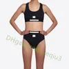 maillots de bain pour femmes maillot de bain fendu lettre imprimé bikini décontracté Sexy mode bikinis deux pièces ensemble camisole Lingerie été bain de soleil fête Surf Tankinis sous-vêtements ssss