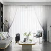 Cortinas cortinas para sala de jantar quarto quarto personalizado leve luxo nórdico gradiente simples gradiente de renda por porta decoração