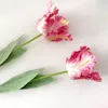 Dekorativa blommor 1pc falsk blomning vacker 3d papegoja tulpan livlig simulering blommor vackert långa serviceliv