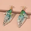 Kolczyki stadninowe kolczyki motyla dla kobiet Cycada Wing stopniowe akcesoria biżuterii