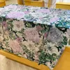 Sciarpe 135CM Camelia Stampa fronte-retro Sciarpa di lana di seta Donna Fiore Stampa arrotolata a mano Involucri quadrati Bandana HijabScialle