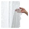 Curtain Useful Tulle Solid Color Window Drapes Easy To Install Decorative 200x140cm Living Room Pastoral French Lace