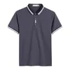 Herrpolos Browon Summer Casual Polo Shirt Men Kort ärm Slå ner krage Slim Fit Sold Color Polo Shirt för män plus storlek 230506