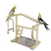 Toys Pet Play Stand for Birds Parrot Playstand Cockatiel Playground Wood Perch Gym Playpen Ladder with Feeder Cups Toys Exercise Play