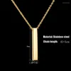 Pendant Necklaces Fashion Stainless Steel Simple Rectangle Necklace For Men O-Chains Cool Trendy Jewelry Ornaments Gifts Boys