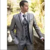 Ternos masculinos Blazers mais recentes design de moda casual Men Suits Wedding Silver Shine Material 3 Peças Party Wedding Prom Tuxedo Jaqueta colete 230506