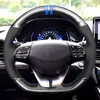 Steering Wheel Covers Anti-Slip Black Suede Carbon Fiber Leather Car Braid Cover For Veloster 2023 I30 2023-2023 Elantra