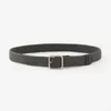 Belts S3448 Europa Men Men Women's Chic Style Canvas gevlochten elastische riem metalen vierkant gesp eenvoudig