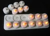 Ljusuppsättning av 12 laddningsbara LED -ljus Flamelösa Static Tealight Electric Lamp Waxless Valentine Home Wedding Xmas Table Decoramber 230505